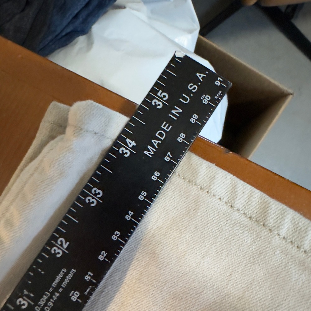 Signature by Levi Strauss Jeans Women 14 W32 Beige Straight Leg Baggy Minimalist - Picture 5 of 6